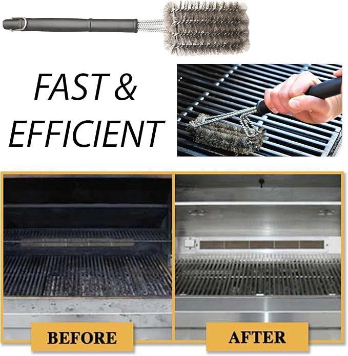 18inch Barbecue Cleaning Brush & Scraper for Grill Stainless Steel