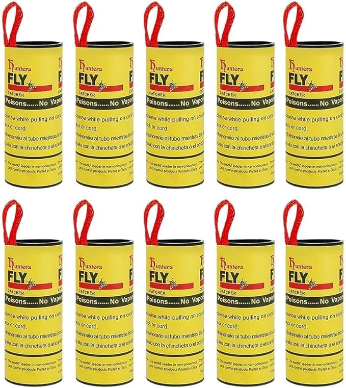 36Pcs Pesticide Free Fly Paper, Sticky Fly Catchers 78cm Long - 5cm x 2.5cm Tap