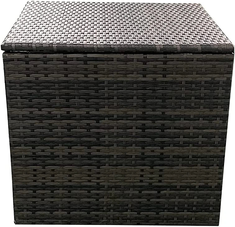 6-Seater Brown Garden Furniture Set – UV-Treated PE Rattan Weave & Storage