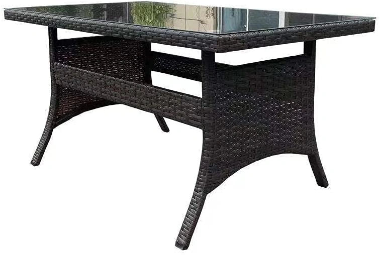 7 Seater Dark Brown Rattan Sofa Set