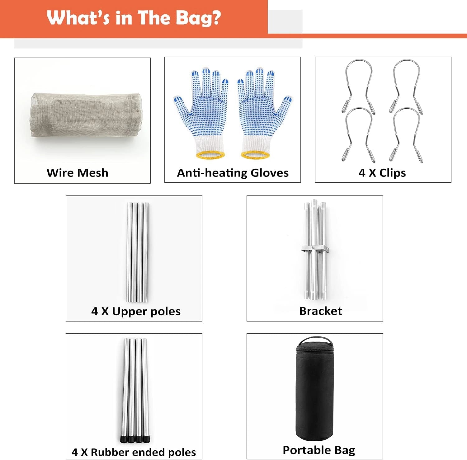 Foldable Stainless Steel Mesh Fire Pit - 42x42x34cm