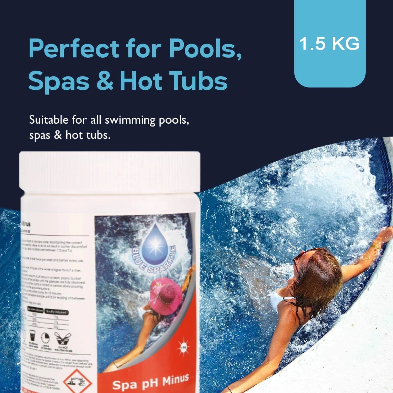 pH Minus 1.5 kg - Decrease pH Level of your hot tub water