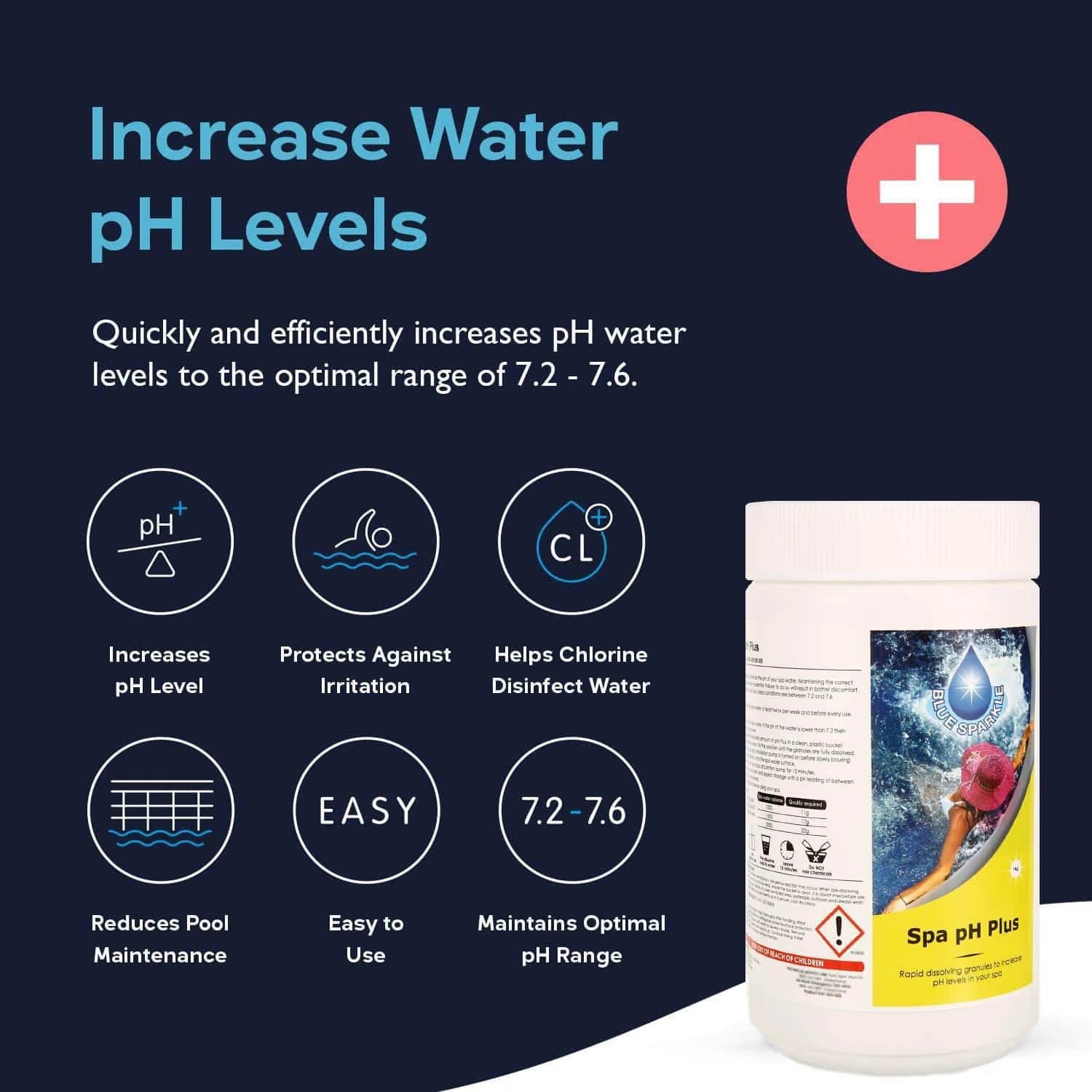pH Plus 1 kg - Increase pH Level of your hot tub water