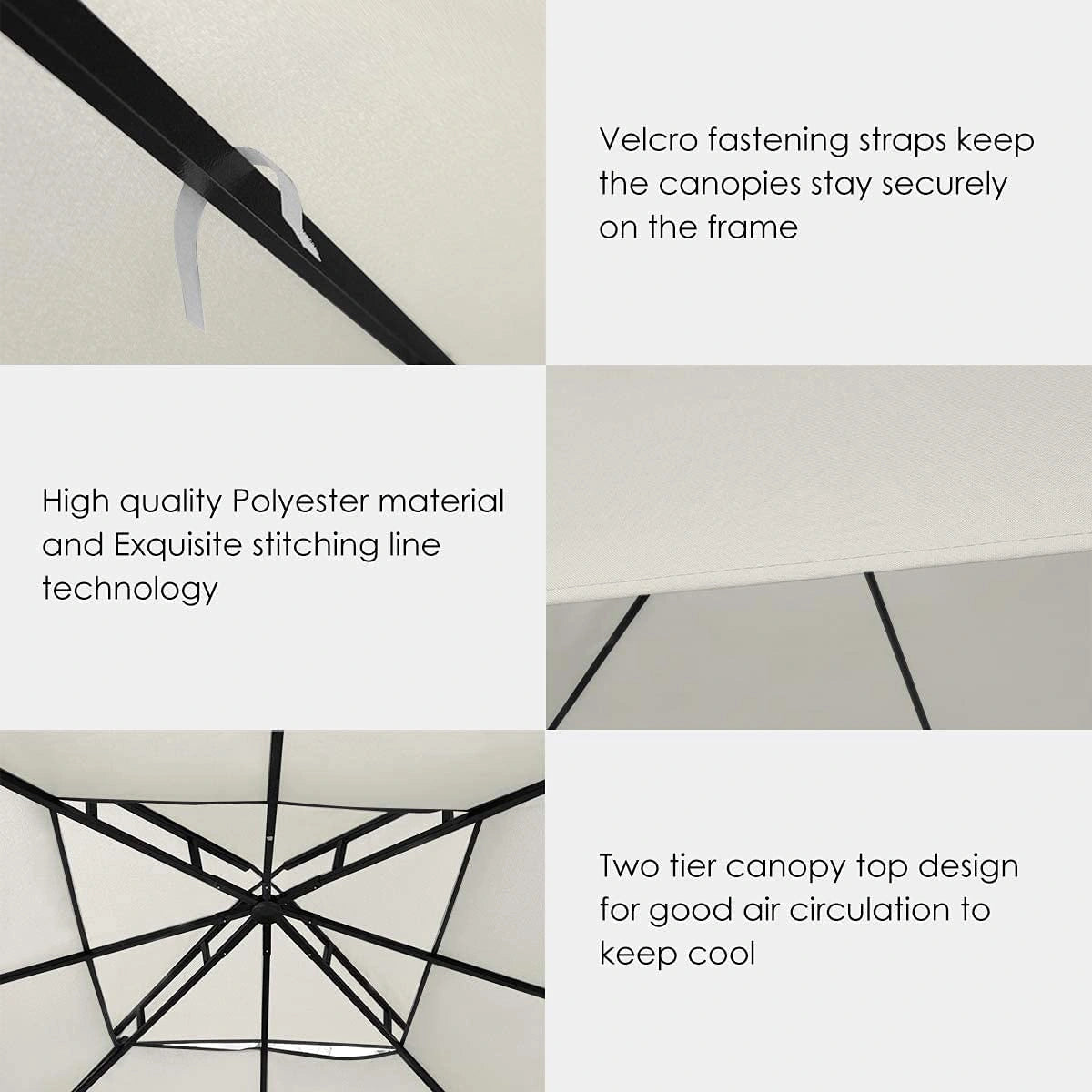 Pop-up Bahamas 3x3m Gazebo Heavy Duty Waterproof Canopy Shelter