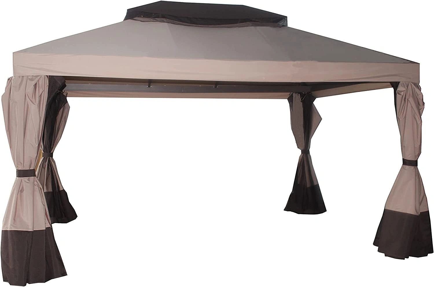 Dark Beige 3x4m Pop-up Gazebo Heavy Duty Aluminium with 4 Walls