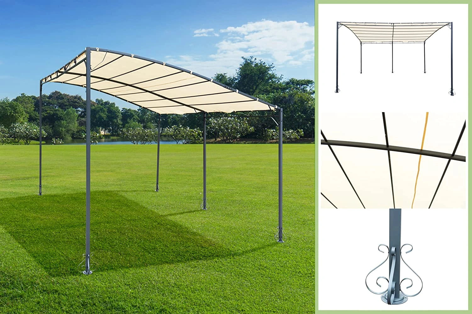 Pop-up Gazebo Tent 3x4m Heavy Duty Waterproof Canopy Shelter