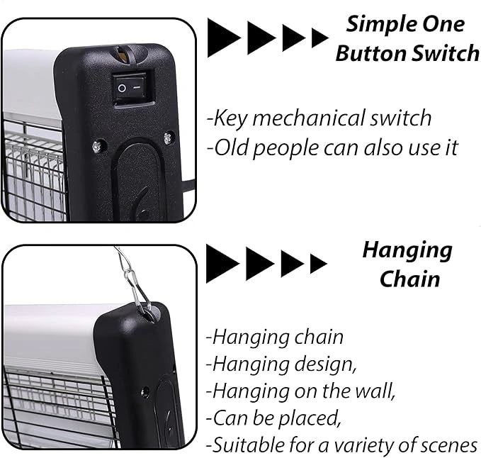 UV Tube Mains Operated Pest Killer 40W 1500V - 63.5x6x25cm