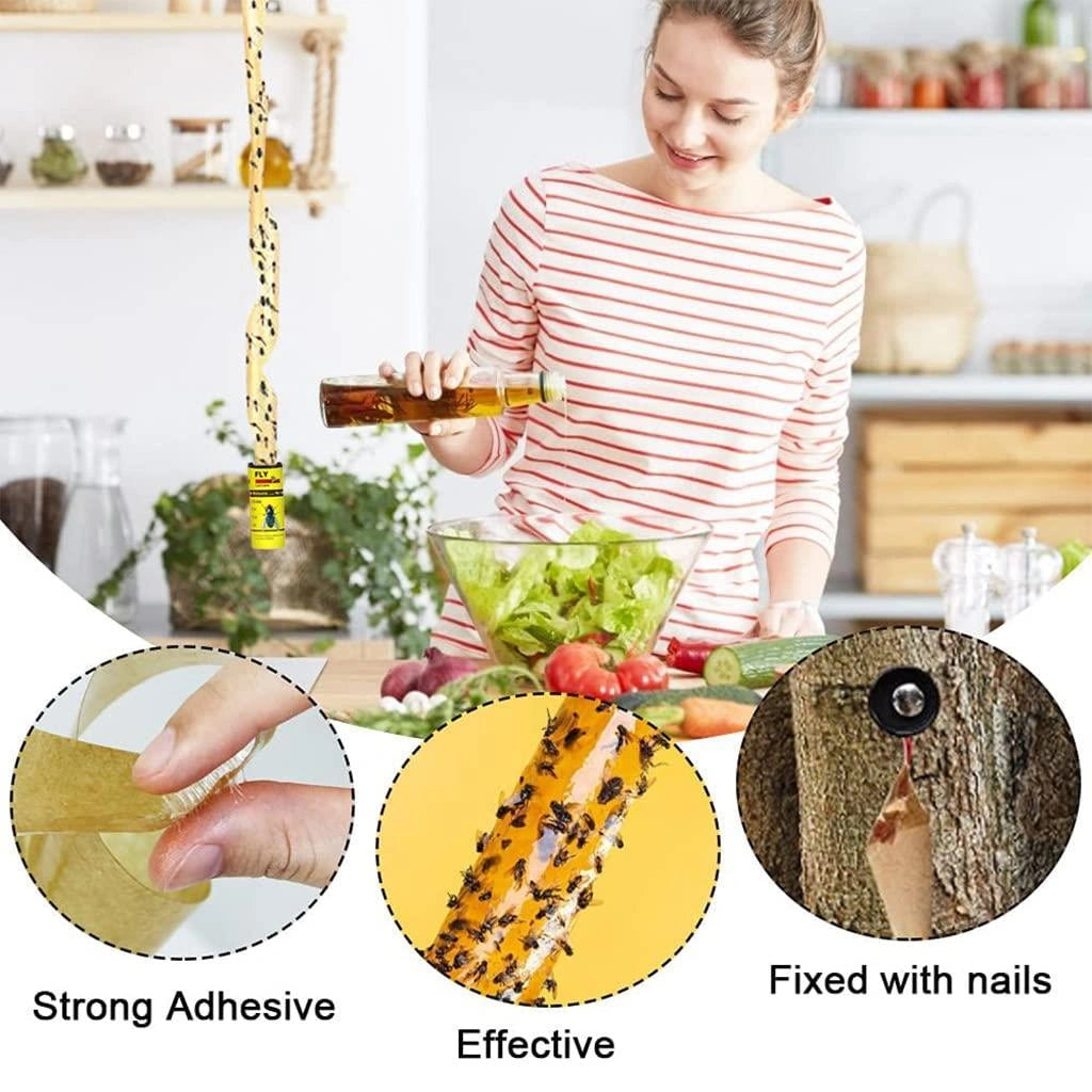 54pcs Pesticide Free Sticky Fly Catchers 78cm