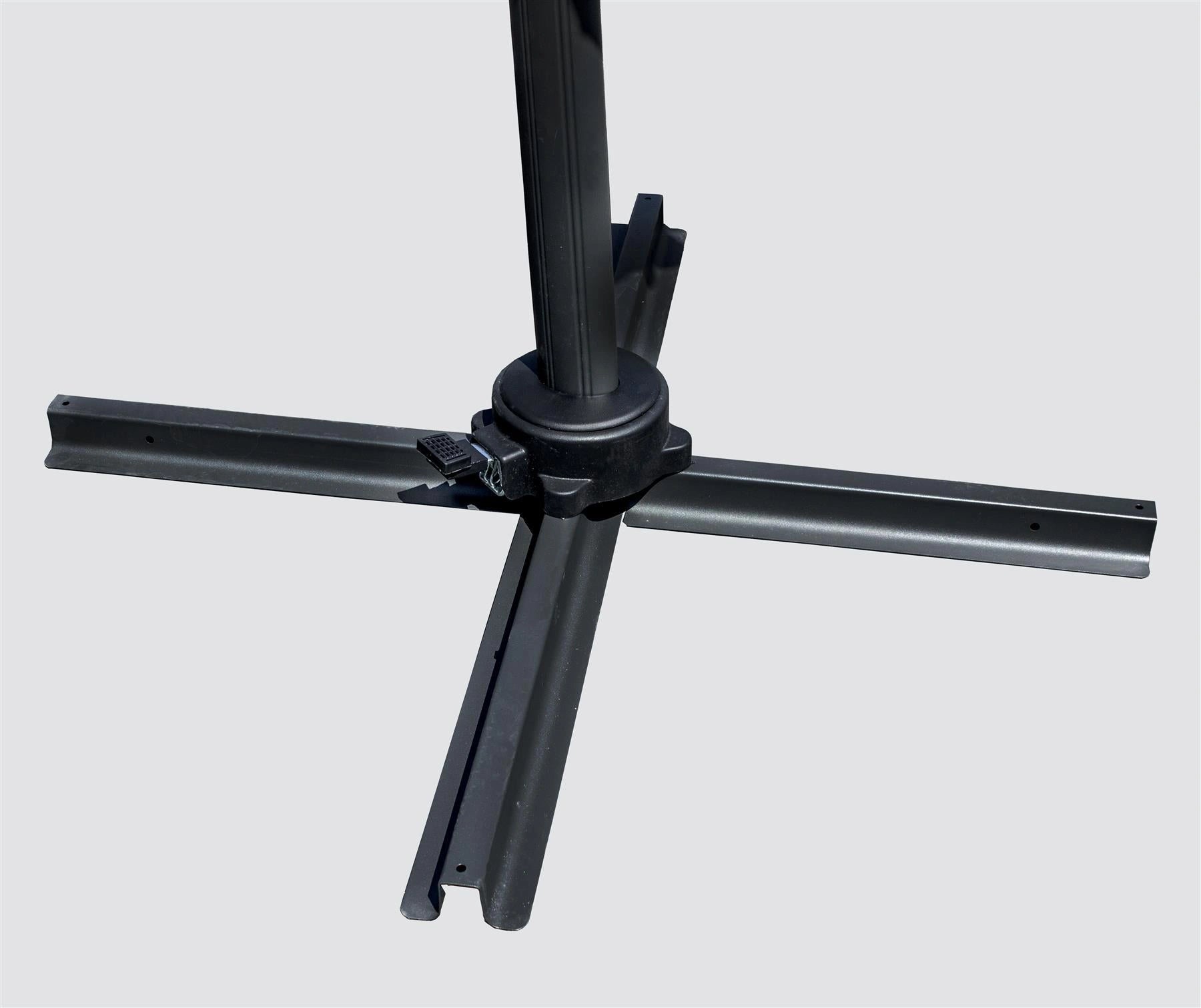 3m Patio Offset Parasol Cantilever Umbrella 360° Rotation Burgundy