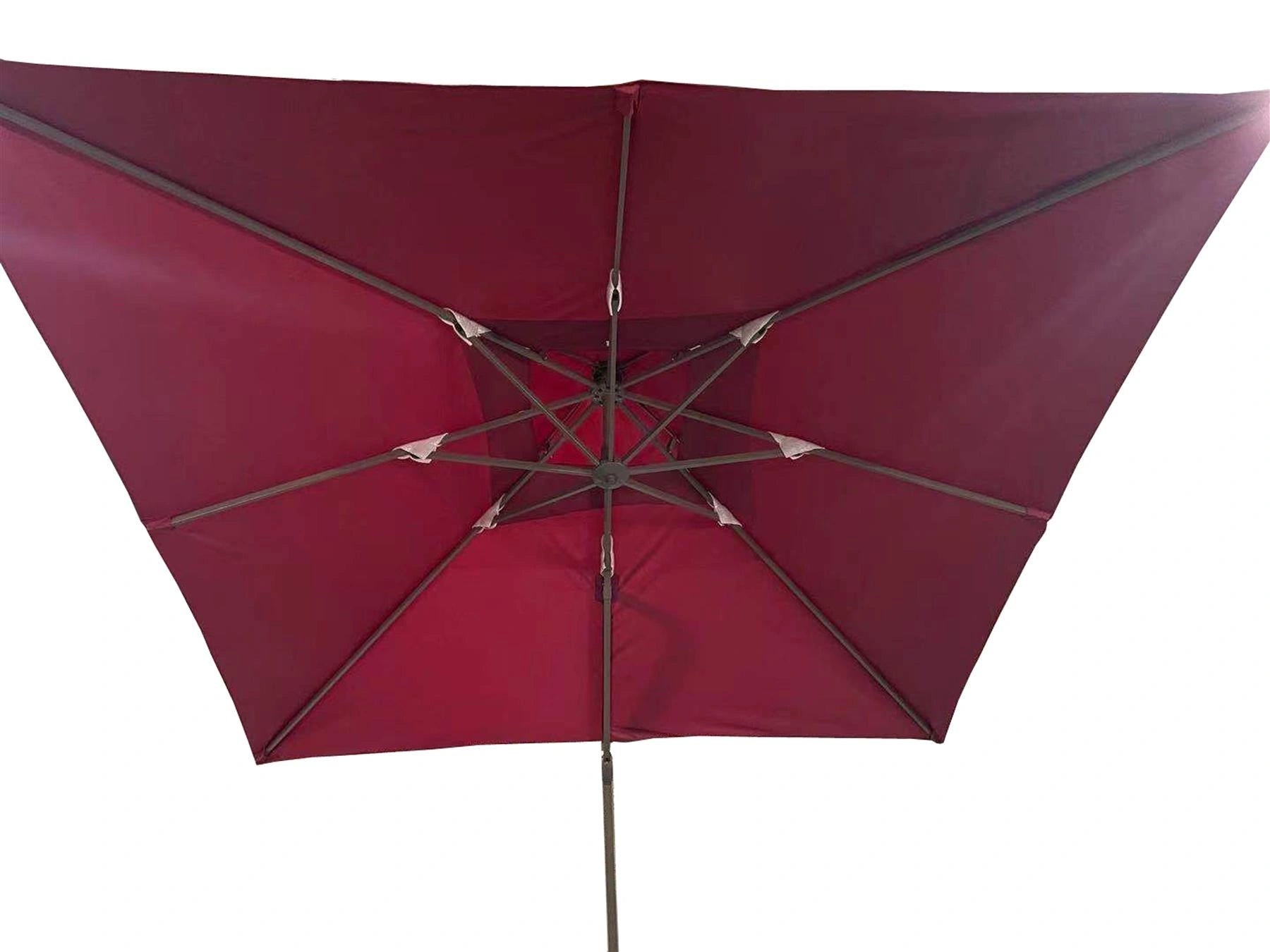 3m Burgundy Patio Offset Cantilever Parasol with 360° Rotation