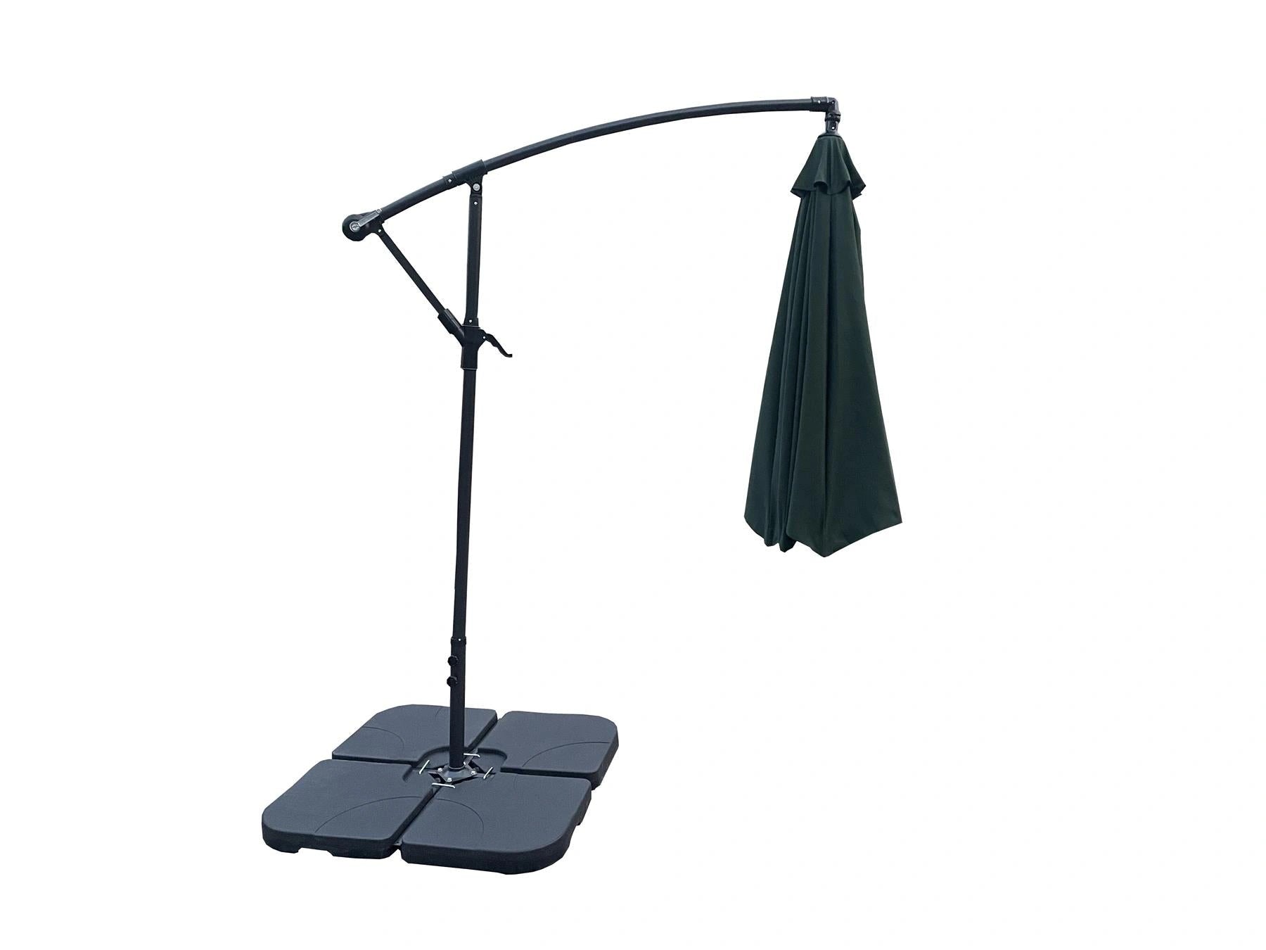 3m Garden Parasol Hanging Cantilever Umbrella Green