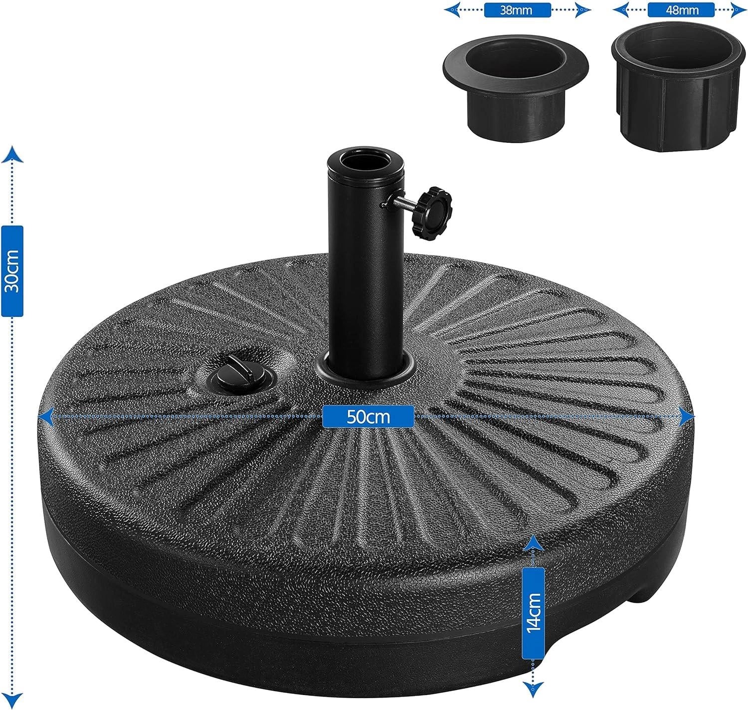 35kg Heavy Duty Water/Sand Fillable Parasol Base (38/48mm)
