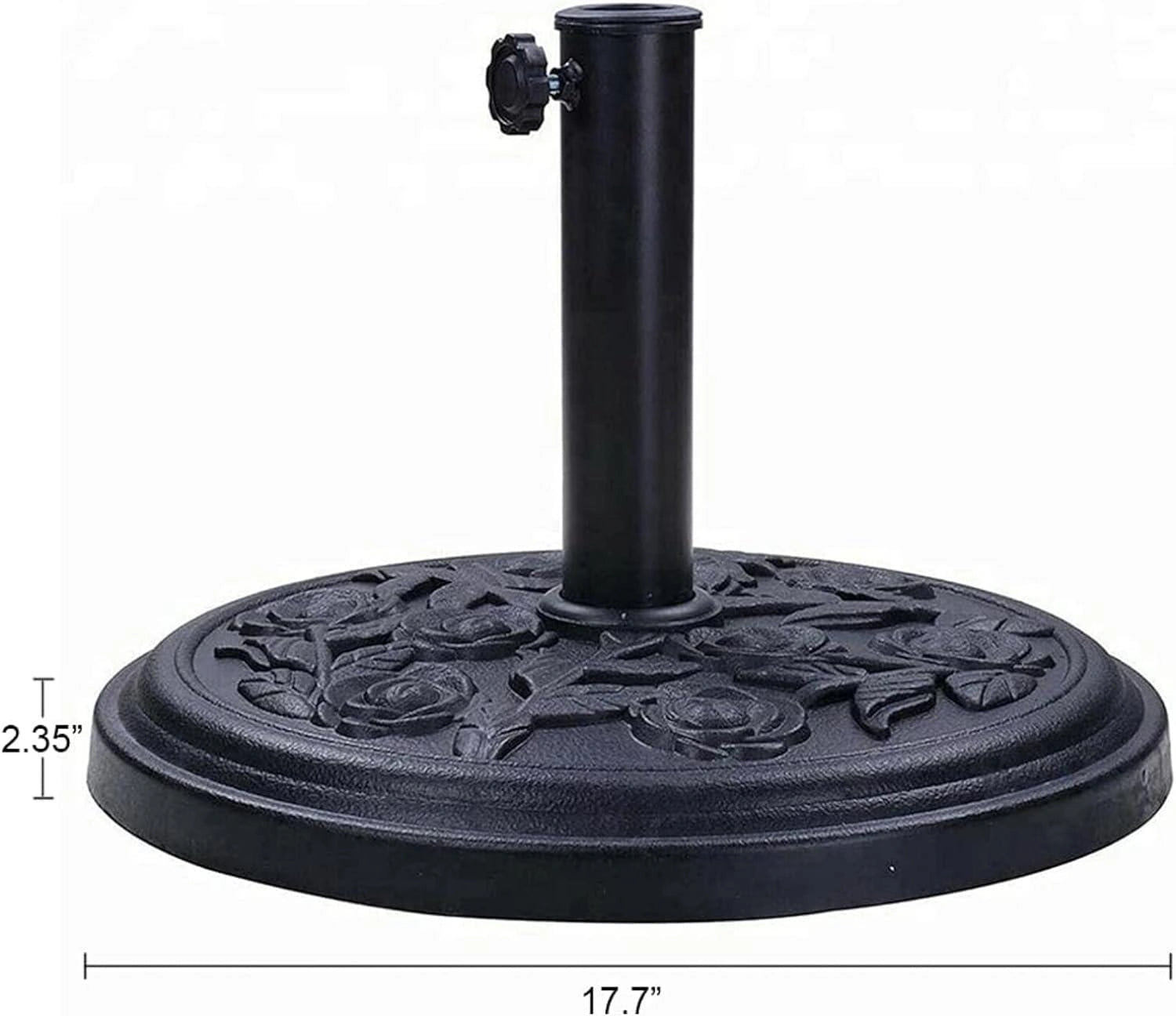 9Kg Black Round Cast Iron Effect Parasol Base