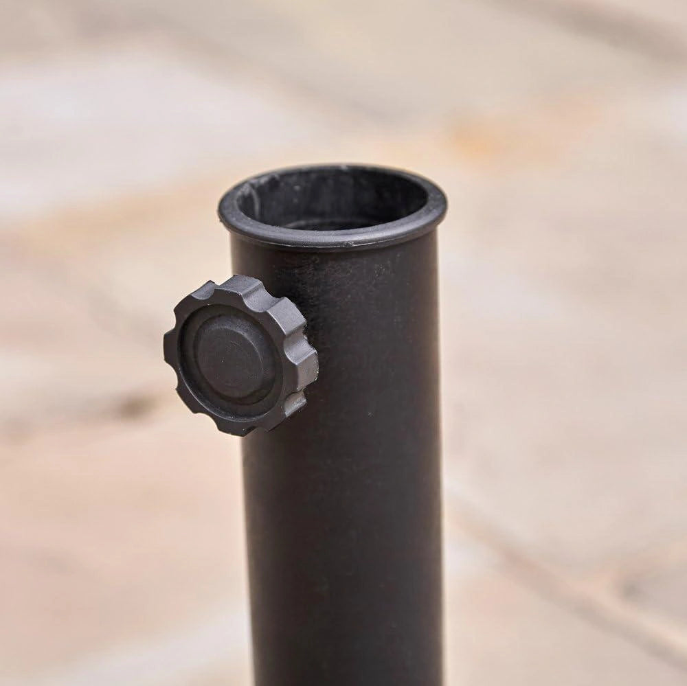 10Kg Black Round Rattan Effect Parasol Base