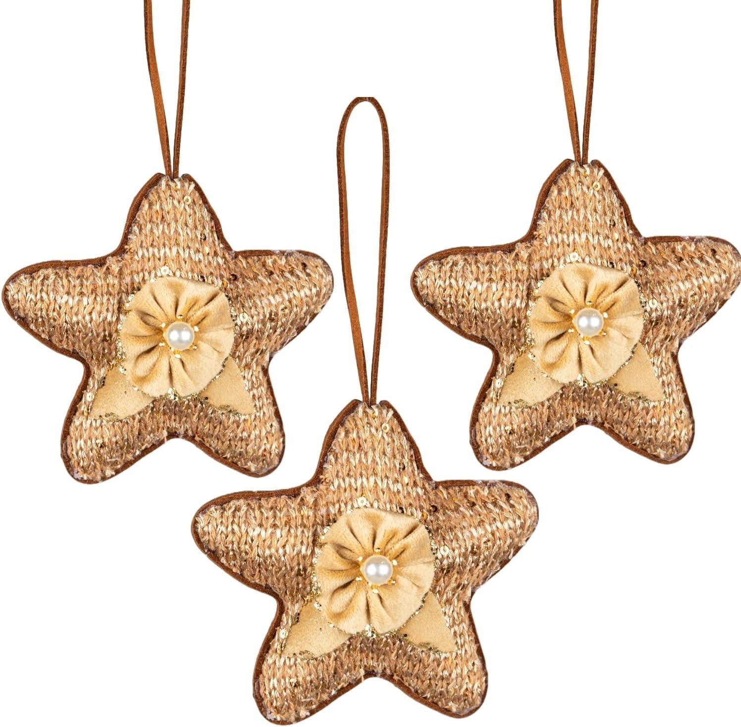 Gold Star - Christmas Hanging Decoration 12Cm