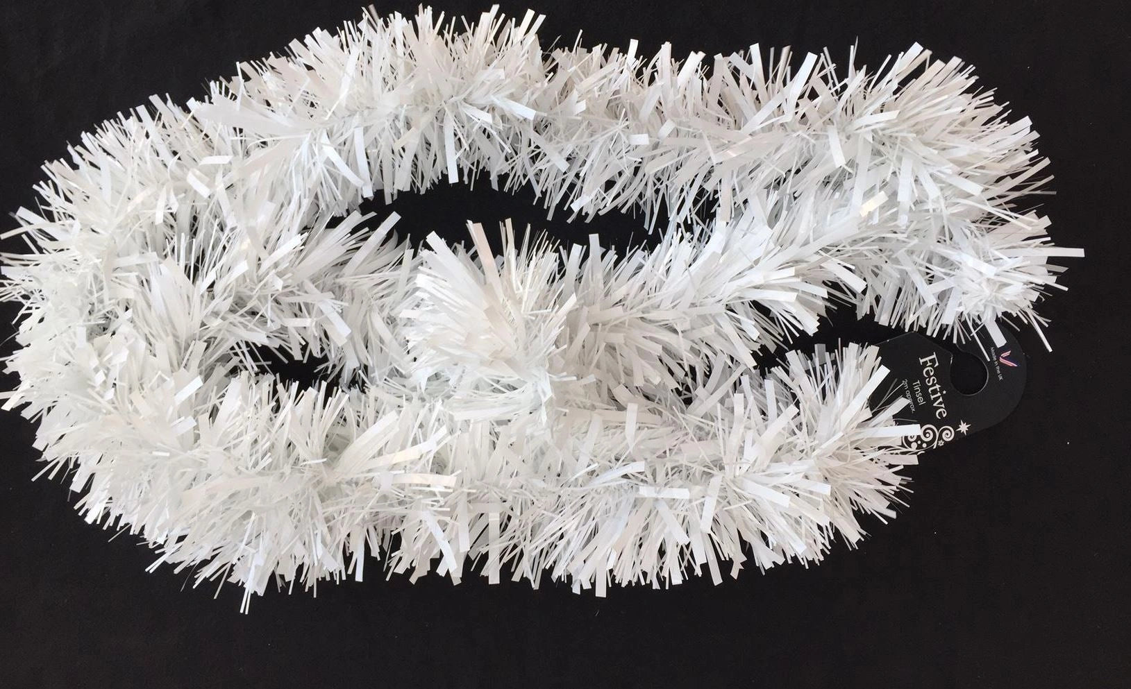 White Thick Chunky Luxury Christmas Tree Tinsel Garland Decoration Xmas Home