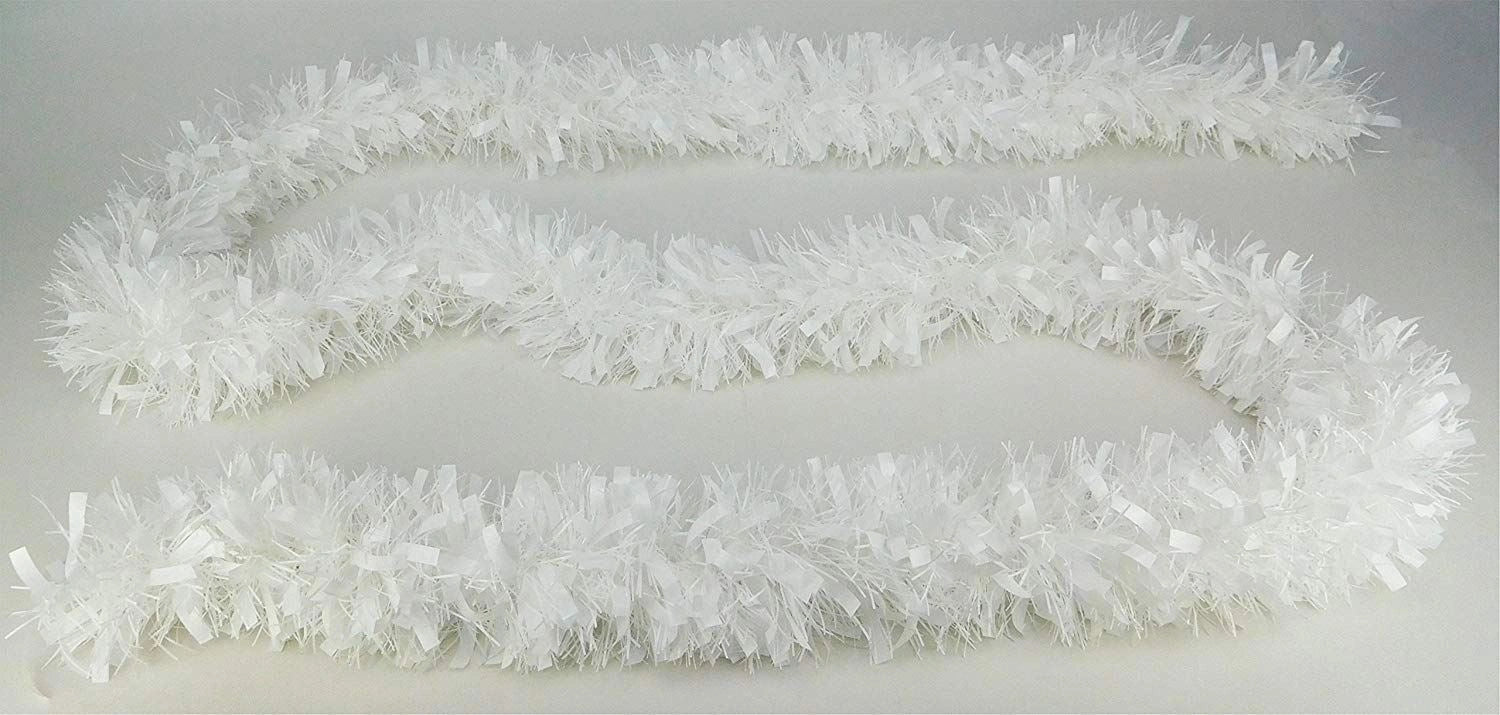 White Thick Chunky Luxury Christmas Tree Tinsel Garland Decoration Xmas Home
