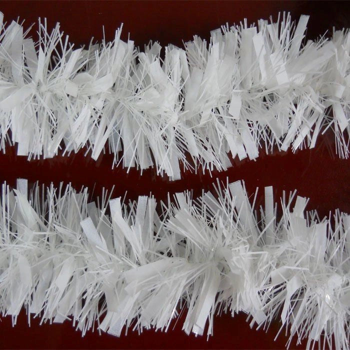 White Thick Chunky Luxury Christmas Tree Tinsel Garland Decoration Xmas Home