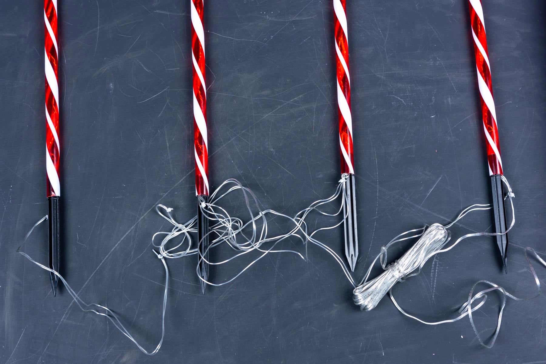 LED Candy Cane Christmas Garden Stake Light Lawn Pathway Outdoor Home Decor 4PCS