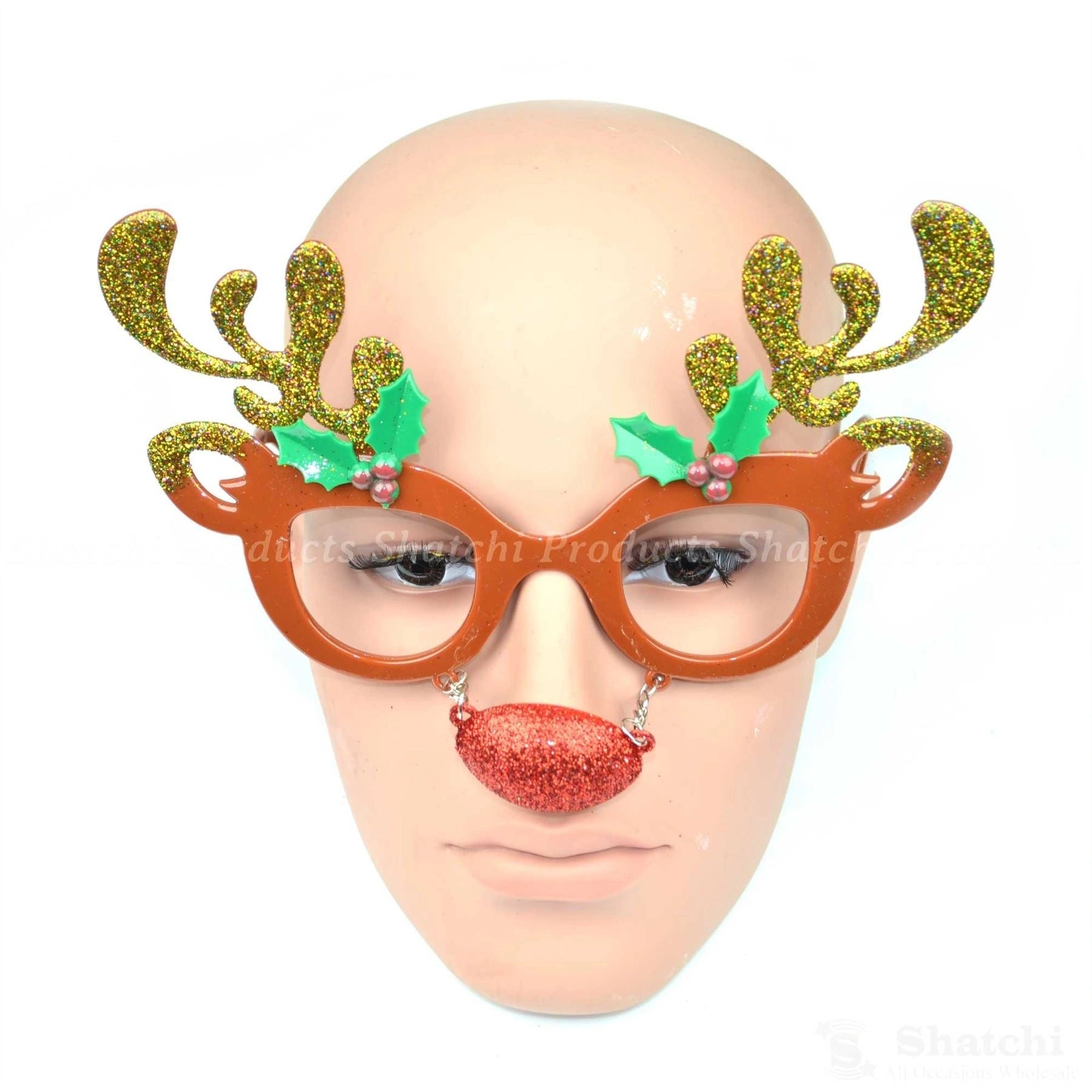 Antler Frame Glasses Christmas Fancy Dress Xmas Novelty Sunglass Party Accessory