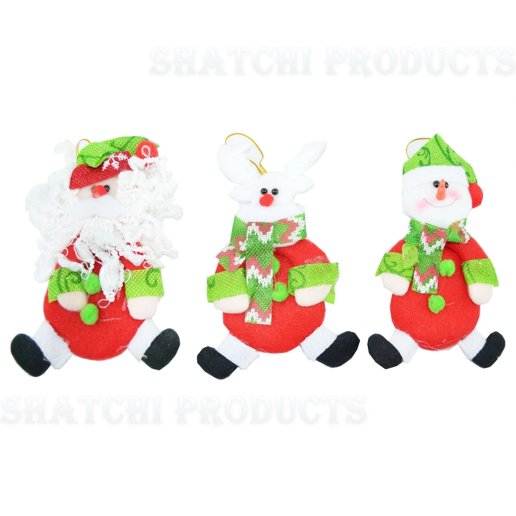 3 Handmade Novelty Christmas Tree Hanging Decoration Xmas Decor Stocking Fillers 6113