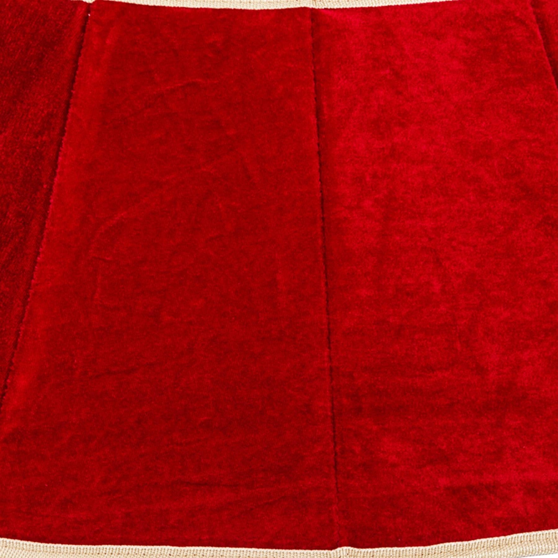 Christmas Tree Collar Foldable Stand Base Cover Red Skirt Xmas Tree Decor 26.8''