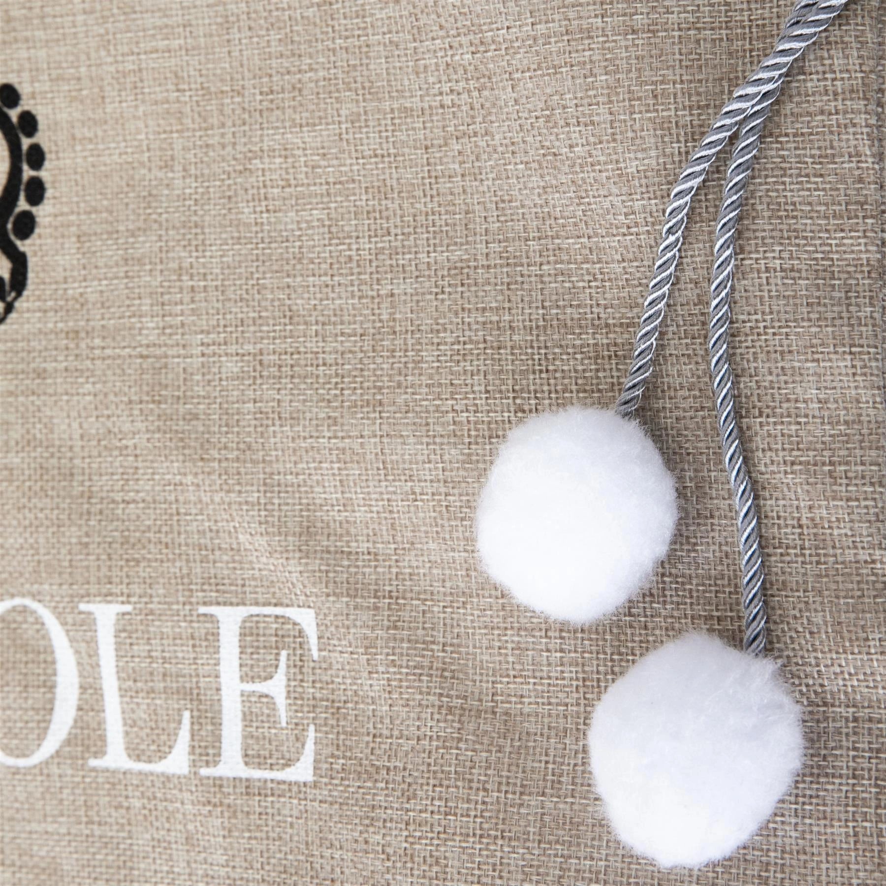 North Pole Express Mail Xmas Sack Beige Hessian 60 X 80Cm