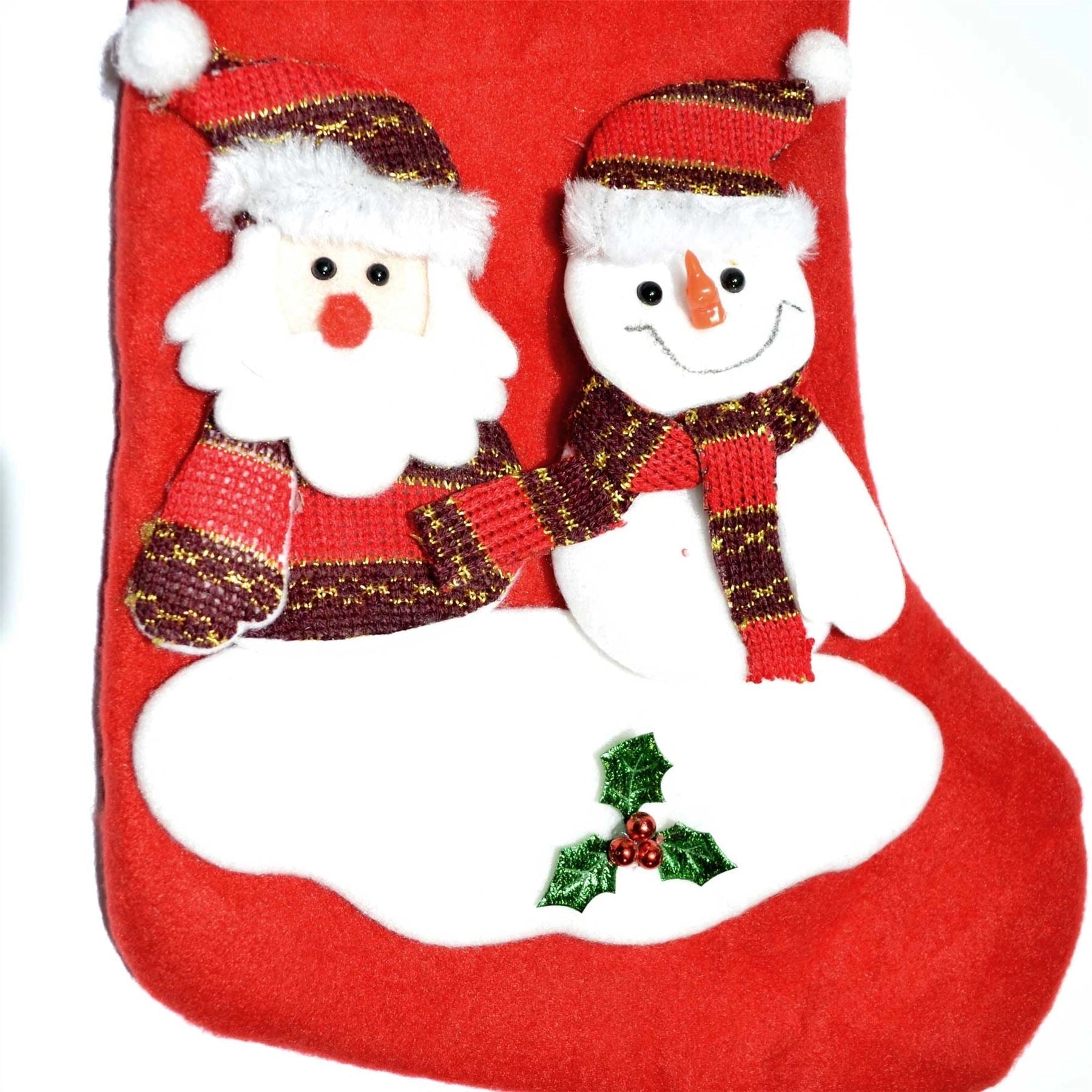High Quality 3D Father Christmas Santa Stocking Sack Sock Snowman Xmas Gift Bag