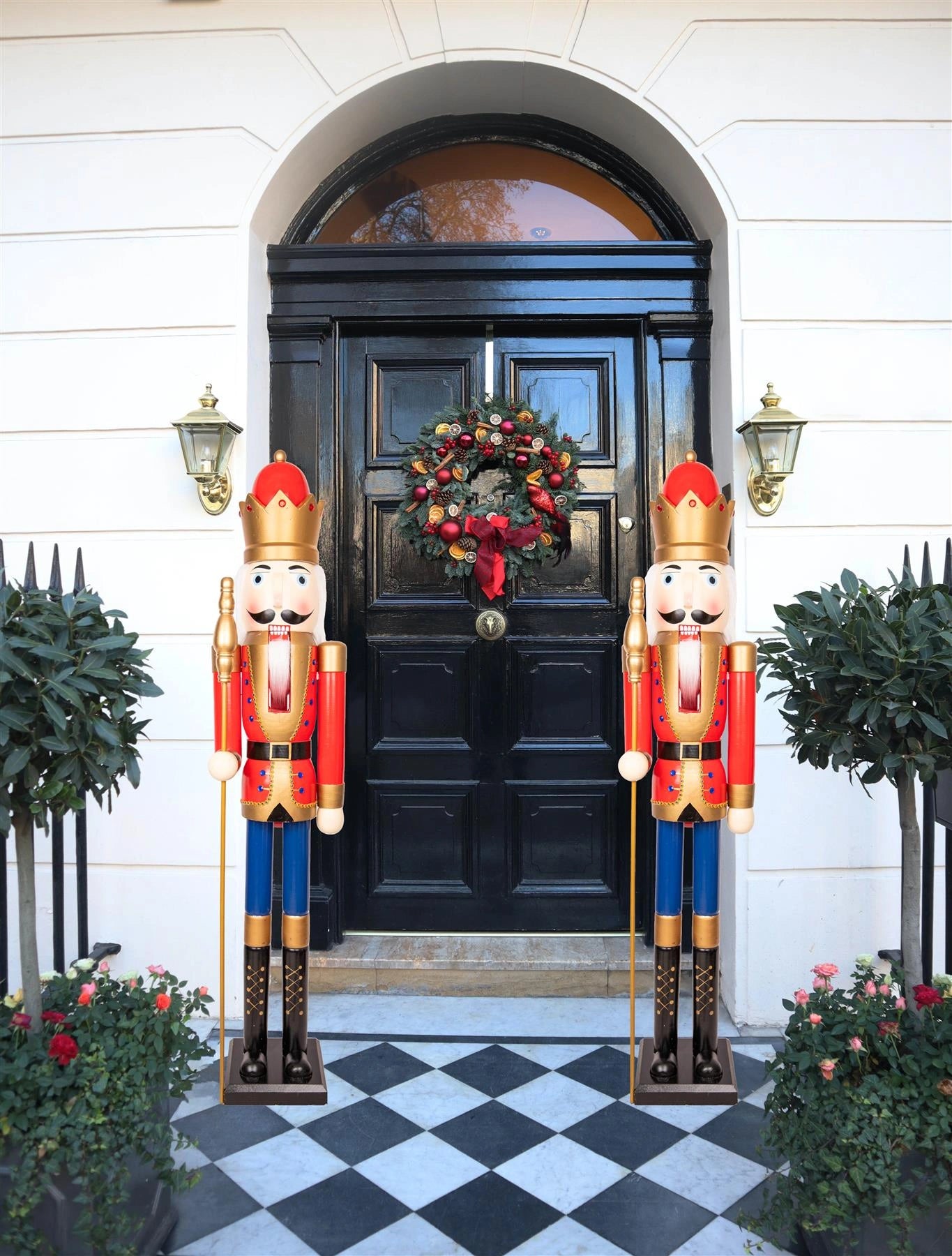 Christmas Tree Nutcrackers Wooden 150cm Figures Classic Xmas Ornament Decoration