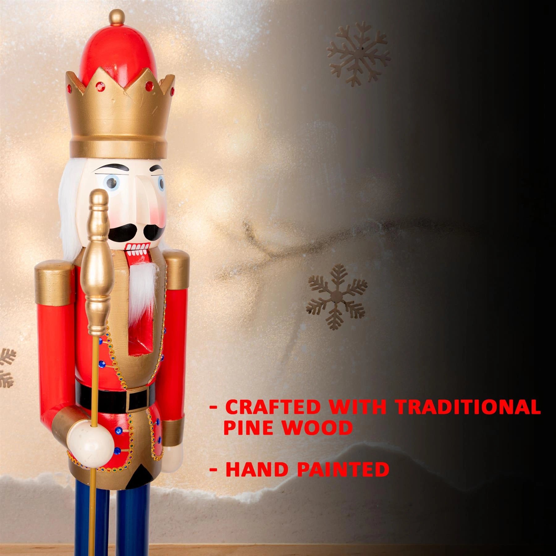 Wooden Nutcrackers Figures Christmas Ornament 150Cm