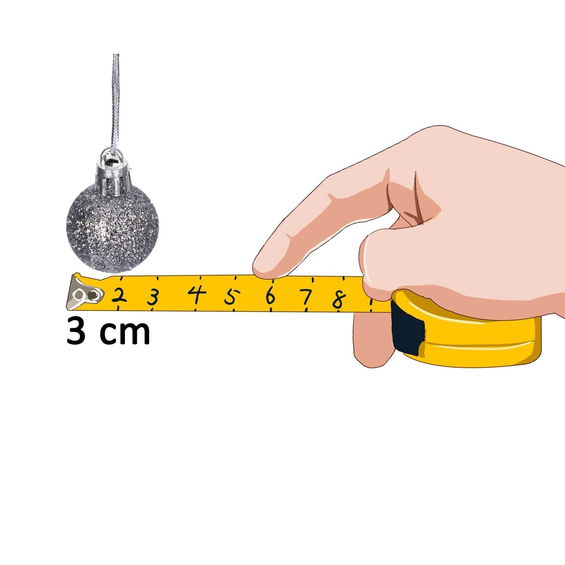 12 Mid Grey Christmas Baubles Shiny Finish 3cm Shatterproof Festive Decorations