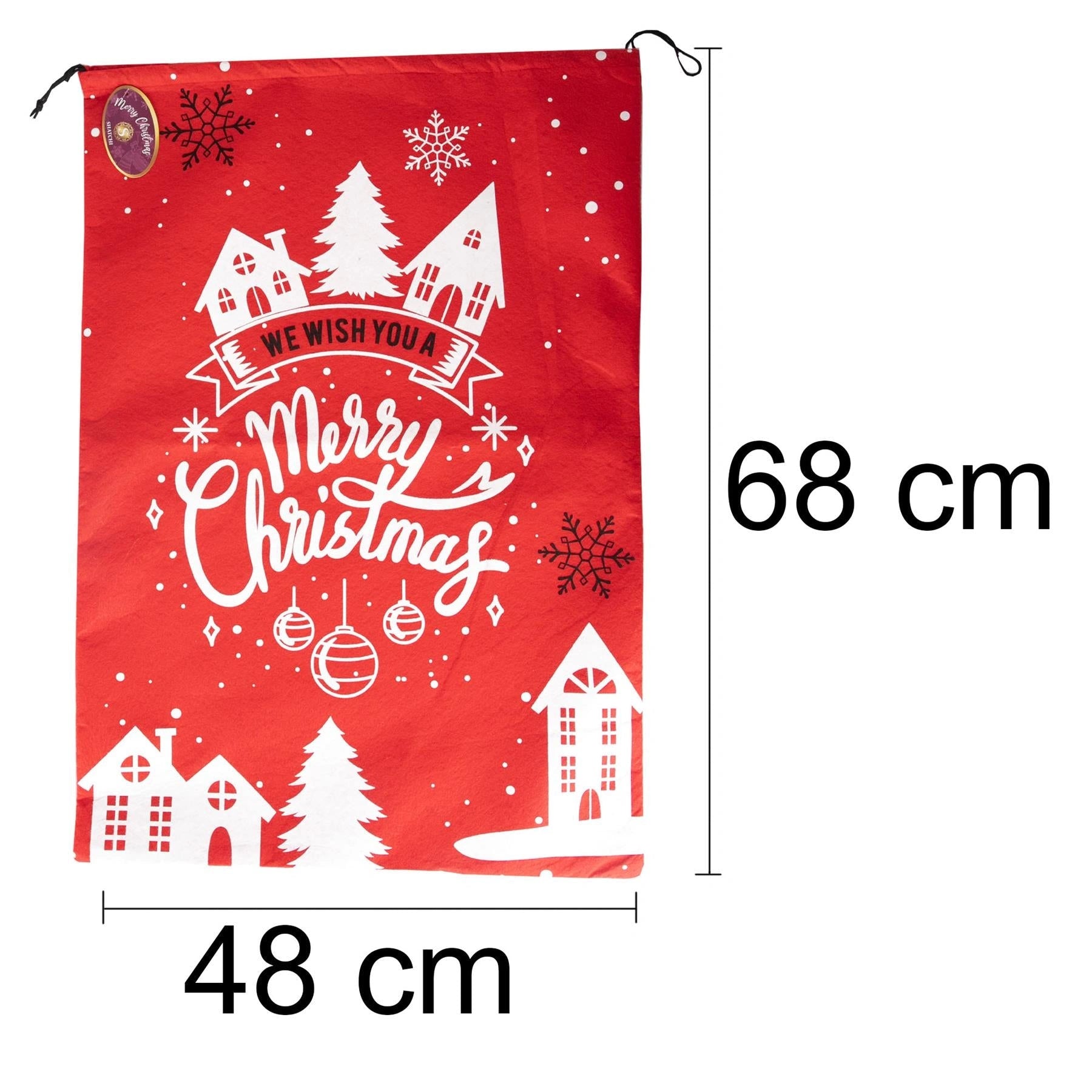 Christmas Santa Sack Large Hessian Stocking Traditional Xmas Gift Bags 48X68cm