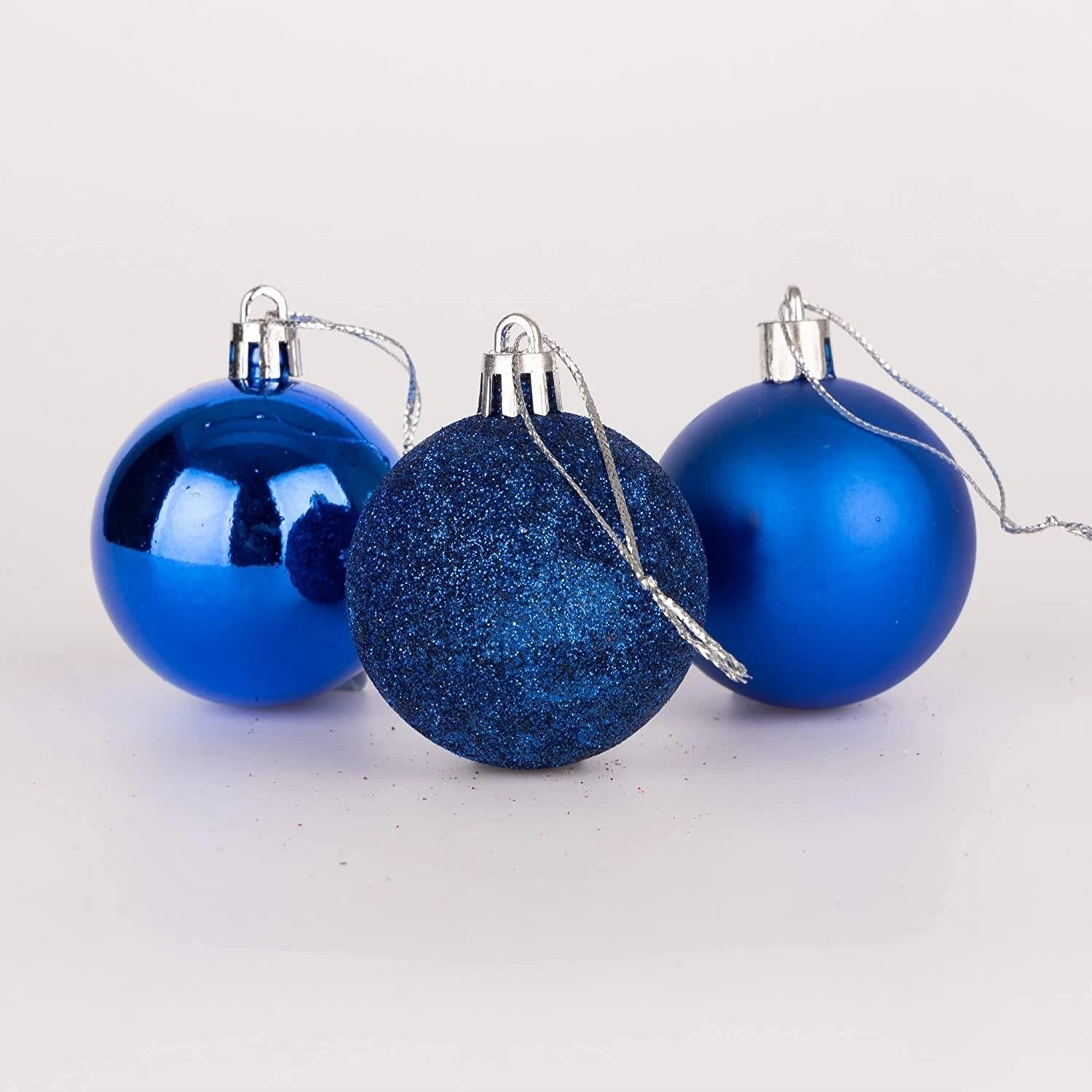 Baubles Blue 6Cm-6Pcs Set -Pvc