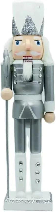 3Pcs Nutcrackers Christmas Wooden Figurines 25cm Soldiers King Puppet Xmas Decor