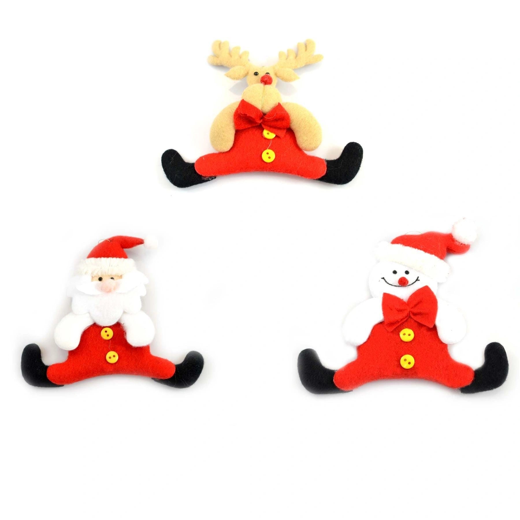 Christmas Tree Hanging Decorations 3 Soft Teddy Xmas Decorations 6119 Christmas