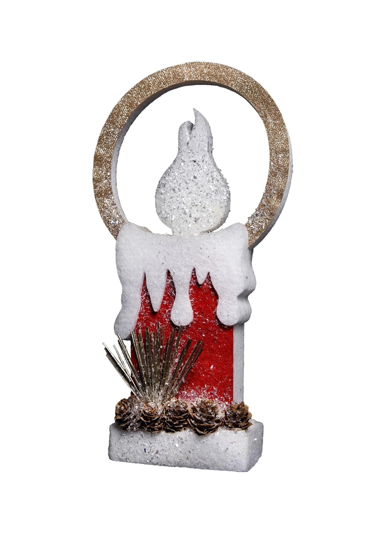 Pre Lit Christmas Decoration LED Candle Table Center Piece Window Xmas Gift 41cm