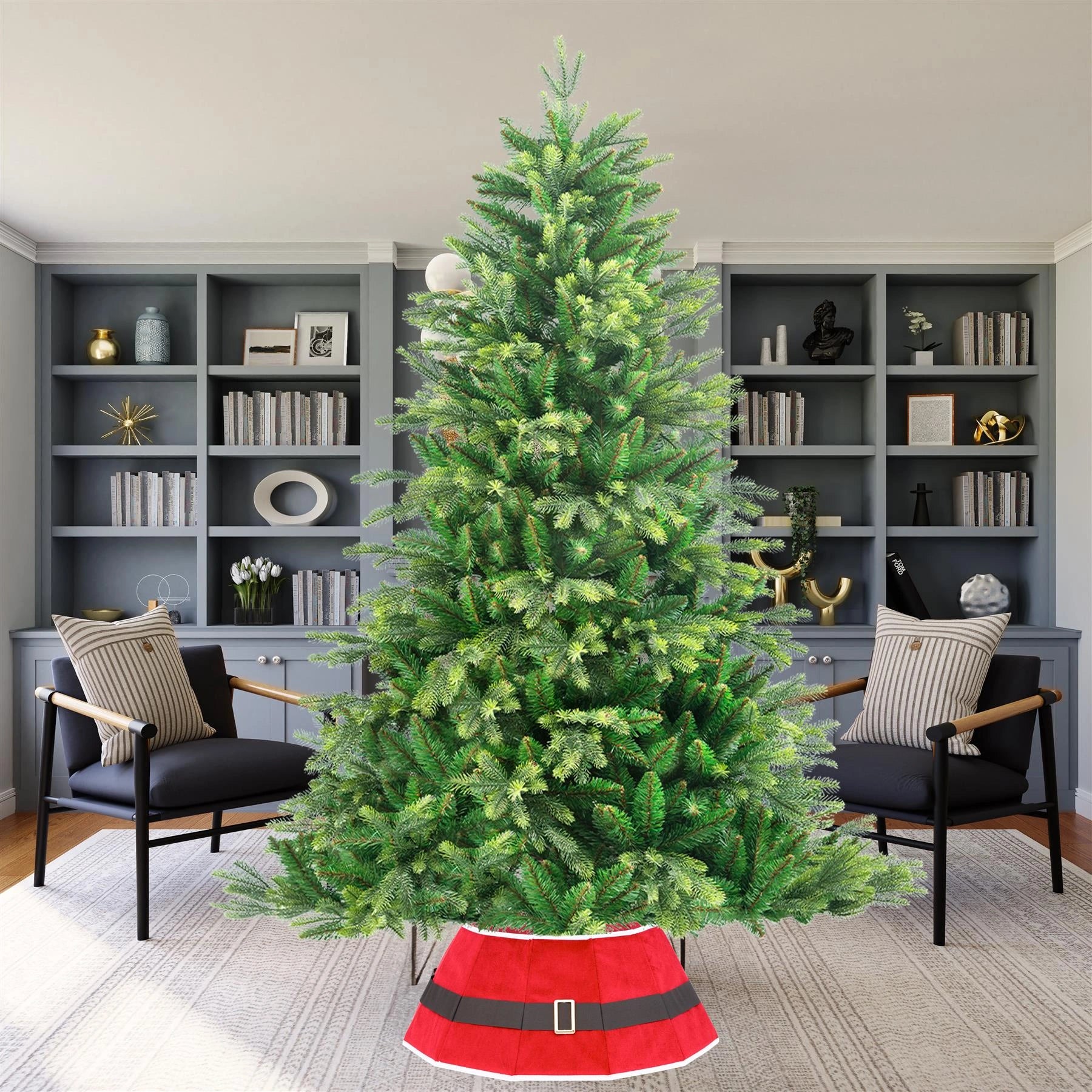 Christmas Tree Collar Foldable Stand Cover Santa Skirt Xmas Tree Decor 26.8''