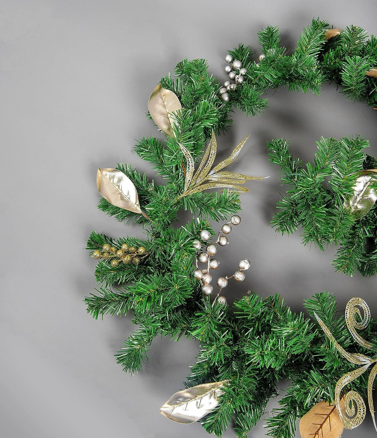 Christmas 200cm Garland Decorated Berries Wall Door Xmas Hanging Ornaments