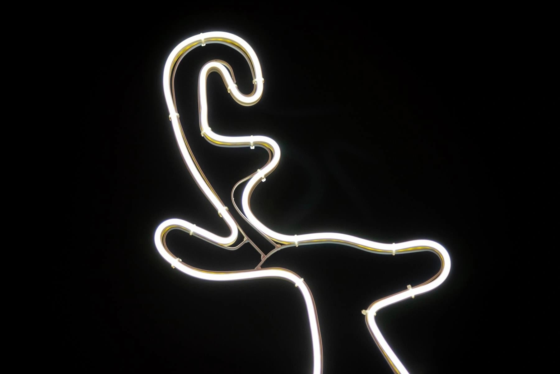 Neon Rope Light Silhouette Christmas Reindeer Calf Outdoor Wall Garden Decor UK