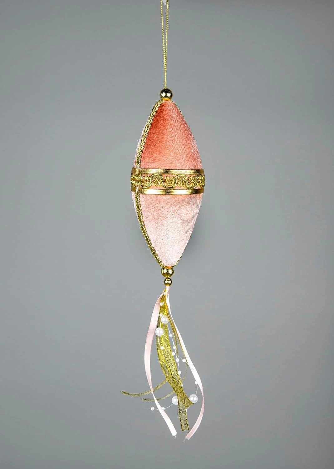 1X Christmas Hanging Ornament Tree Pendants Pink Nut Bauble 30cm Xmas Decoration