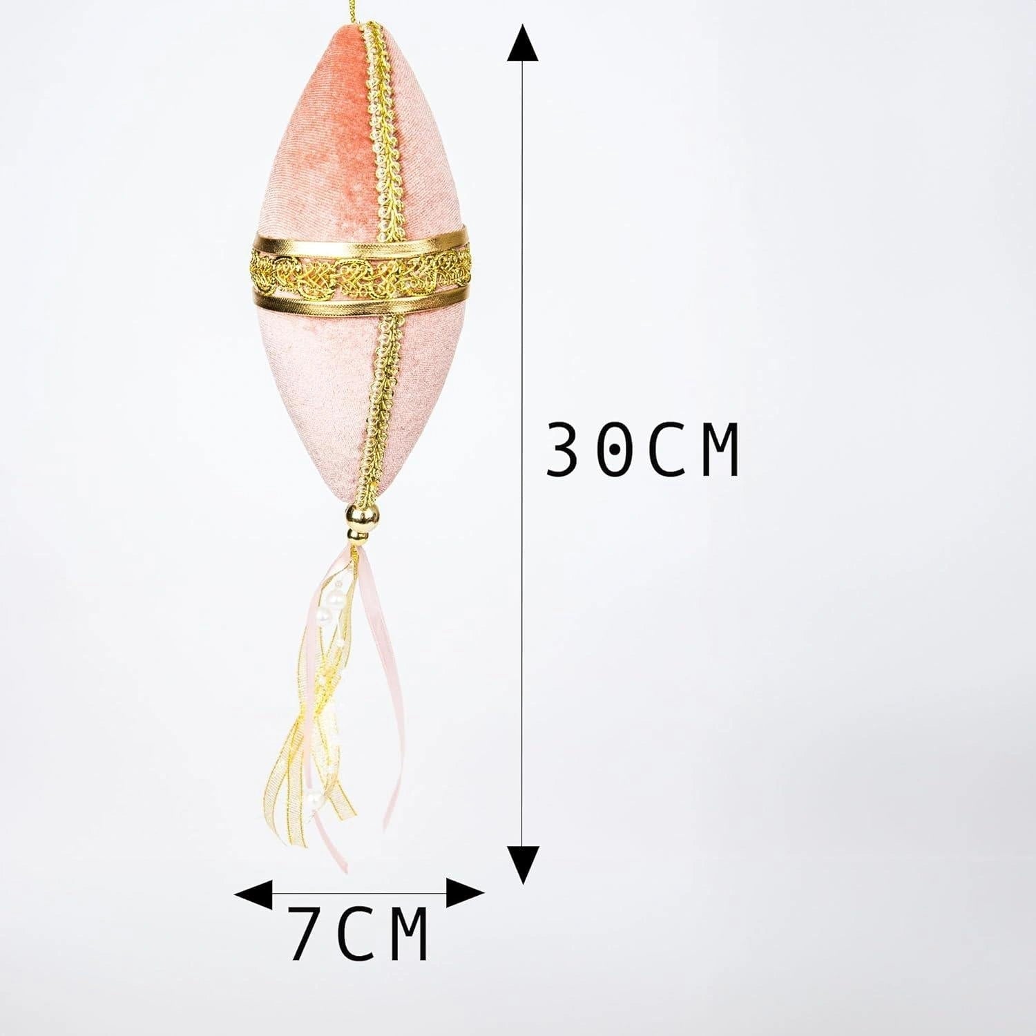 1X Christmas Hanging Ornament Tree Pendants Pink Nut Bauble 30cm Xmas Decoration