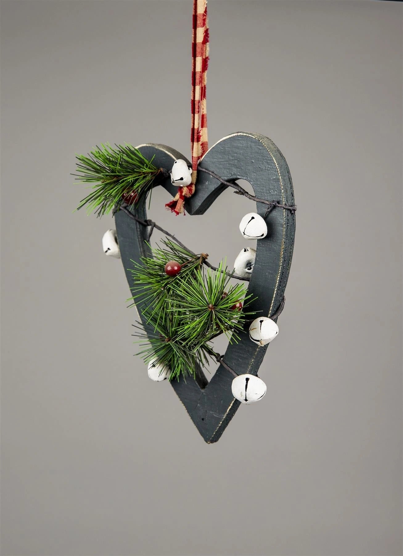 Wooden Green Heart Unique Design Christmas Wall Decorations Home Xmas Showpieces