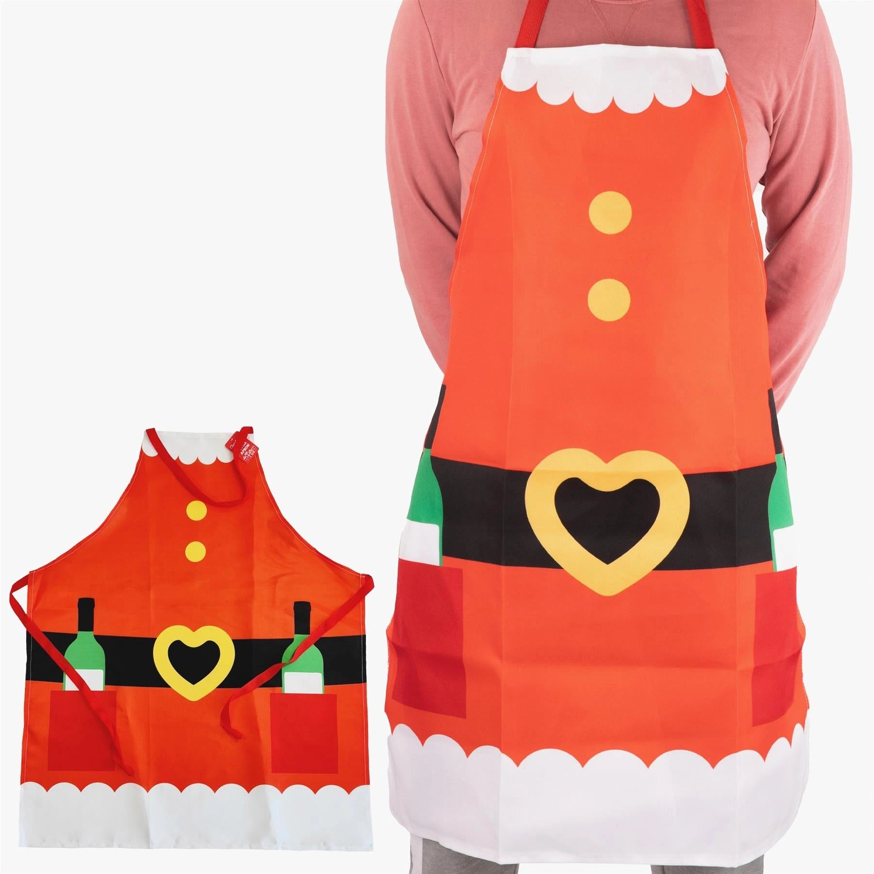 Kitchen Apron Santa Claus Theme Funny Christmas baking Novelty Accessory 70x85cm