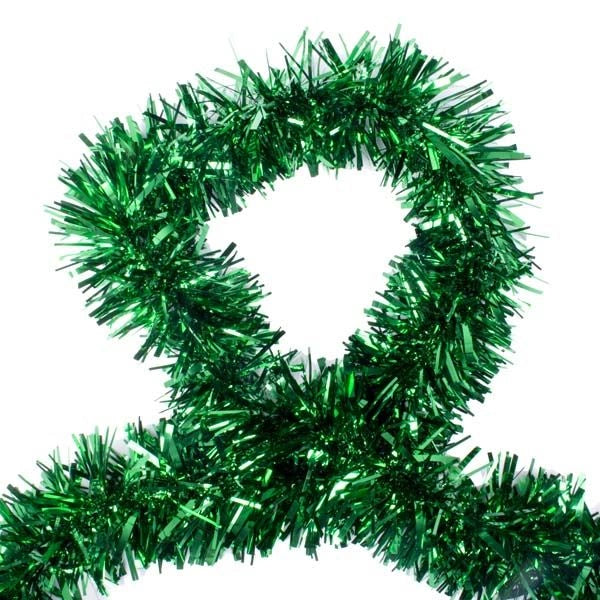2M Green Tinsel Garland Chunky Christmas Tree Home Party Decorations Shiny Xmas