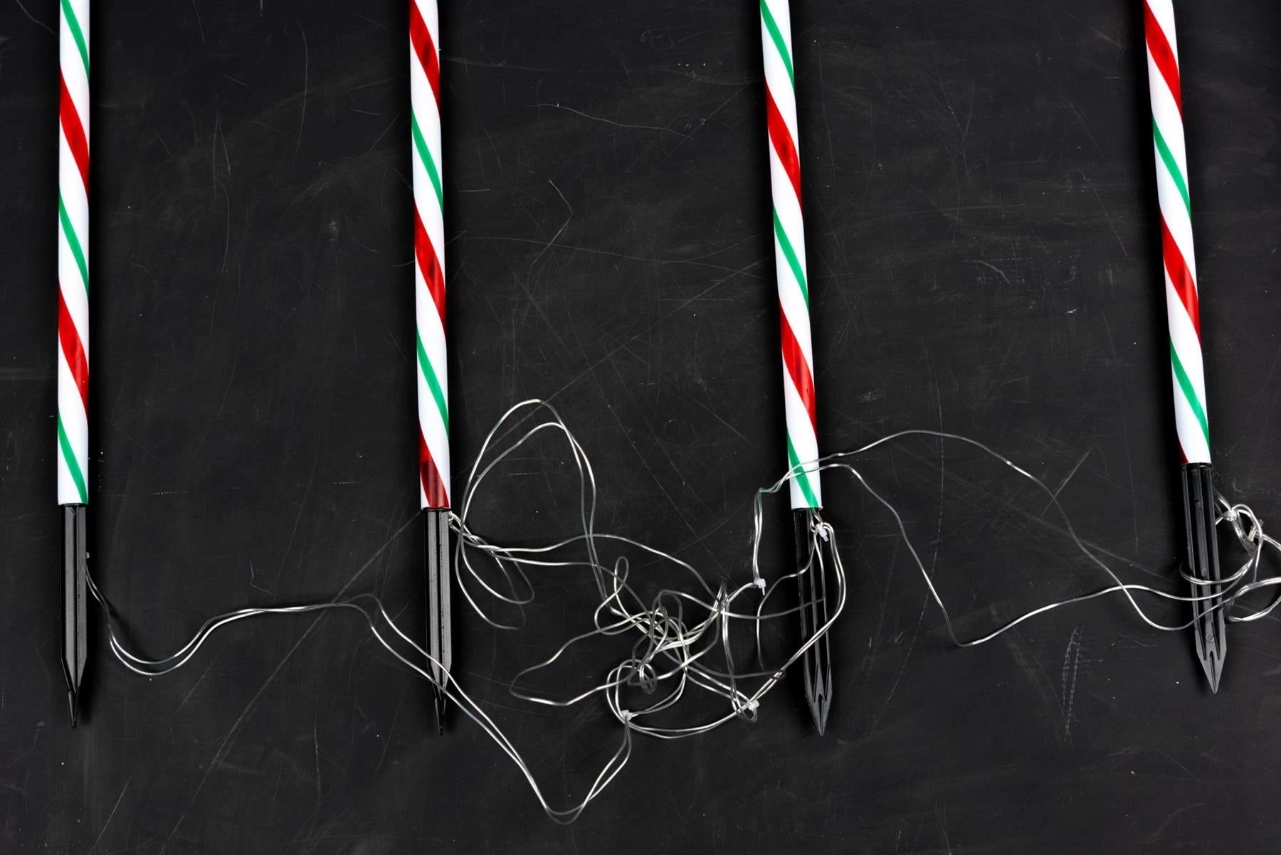 Candy Cane Lights Christmas LED Garden Stake Street Pathway Outdoor Decor 72cmx4