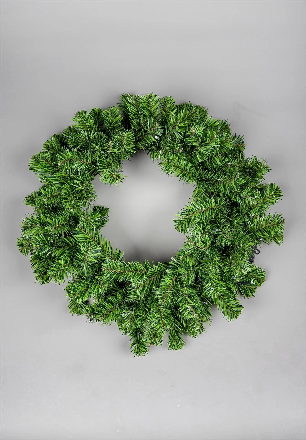 Green Christmas Wreath Pre Lit Artificial Bushy Wall Door XMAS Home Decor 55CM
