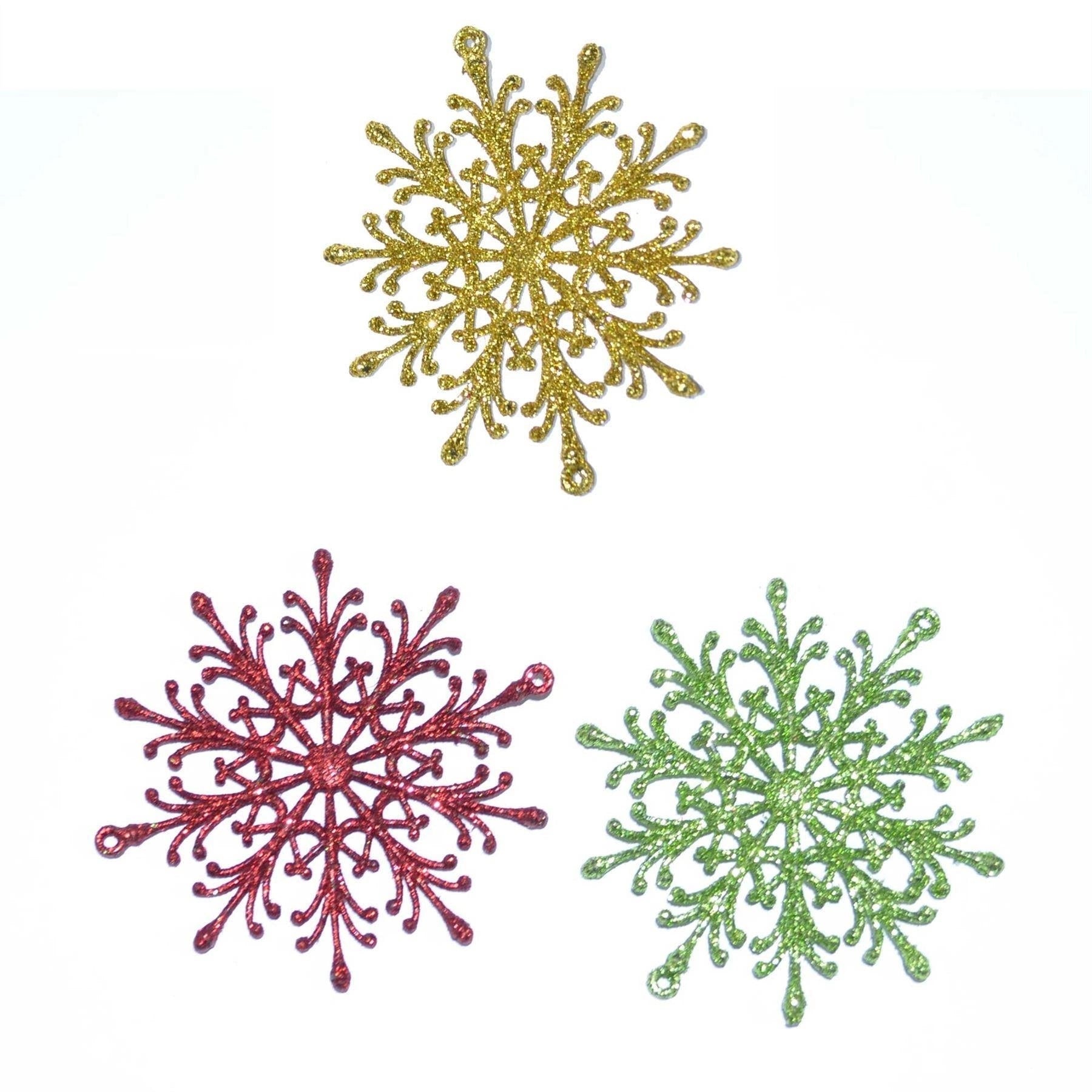 Hanging Ornament Christmas Tree Glitter Snowflake String Xmas Home Decoration X3