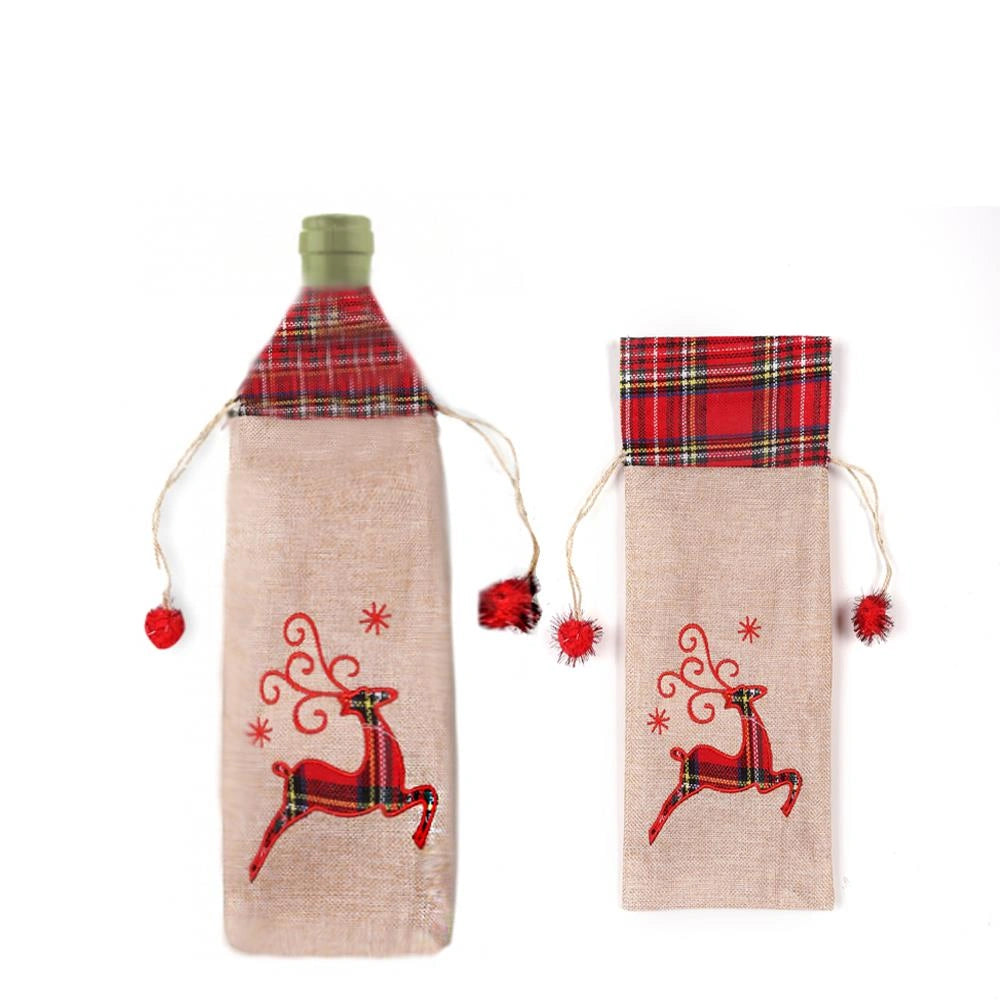 Wine Bottle Cover Reindeer 15X35CM