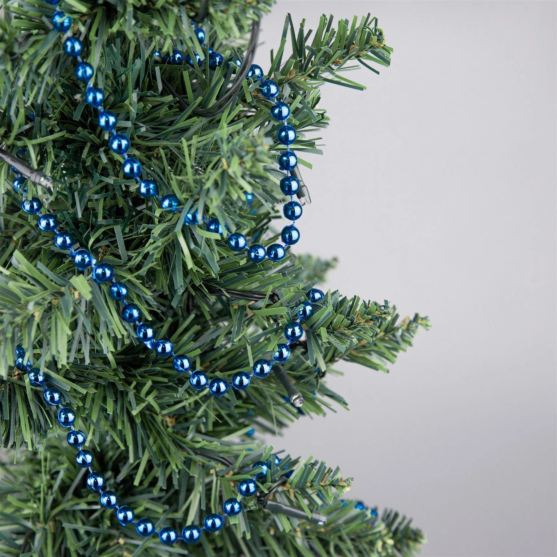 24ft Blue Hanging Bead Garland Christmas Tree Xmas Party Tinsel String Chain