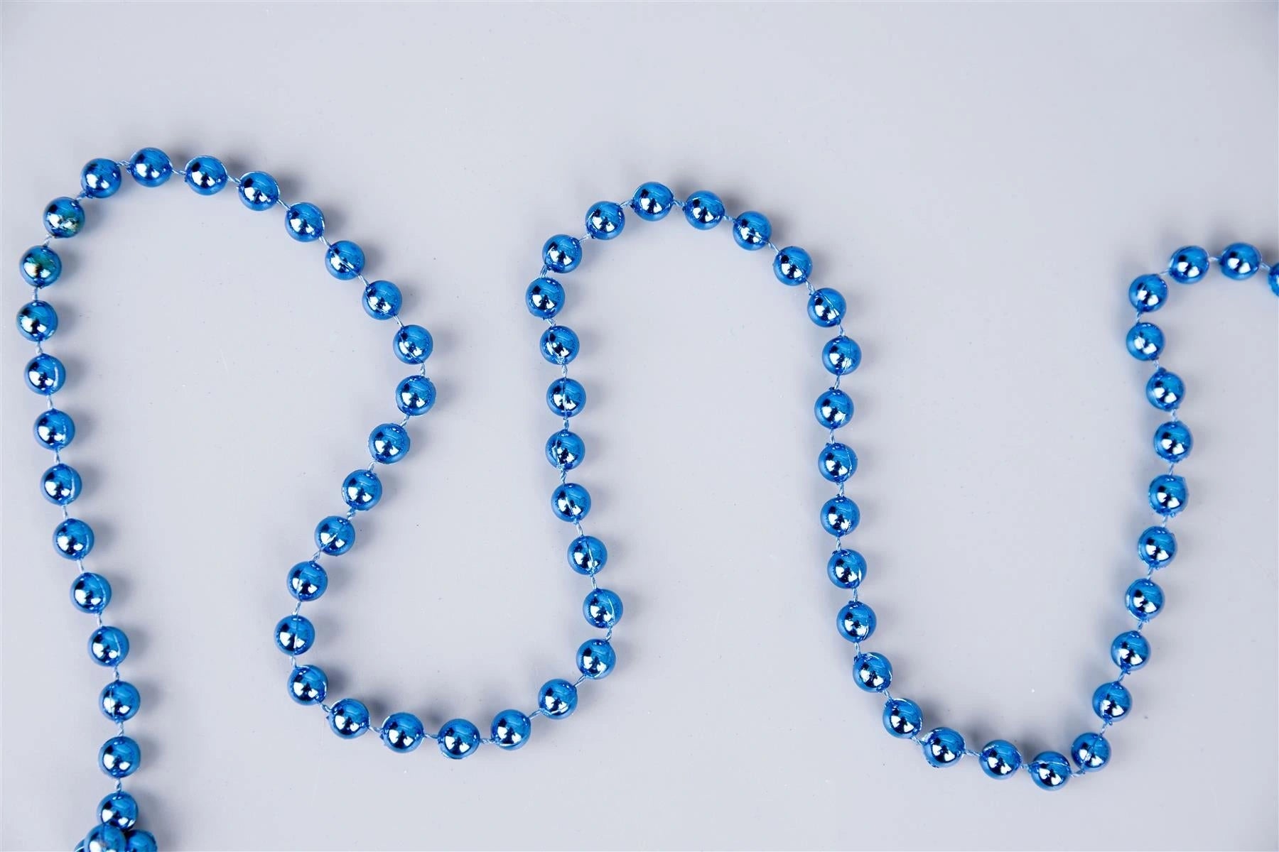 24ft Blue Hanging Bead Garland Christmas Tree Xmas Party Tinsel String Chain